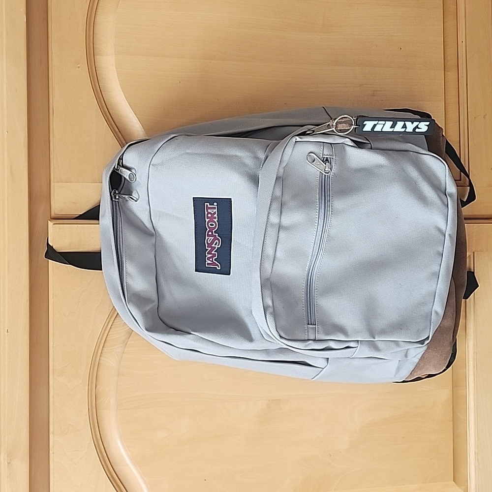 Jansport light grey backpack